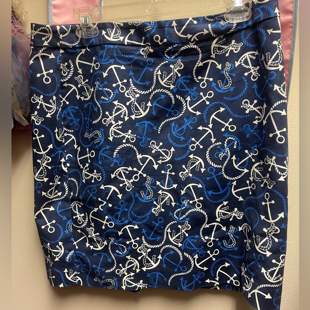 Banana republic nautical midi skirt